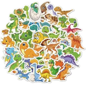 50-Pack Dinosaur Vinyl Sticker Set