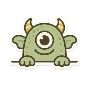 Cute Monster Kiss-Cut Stickers