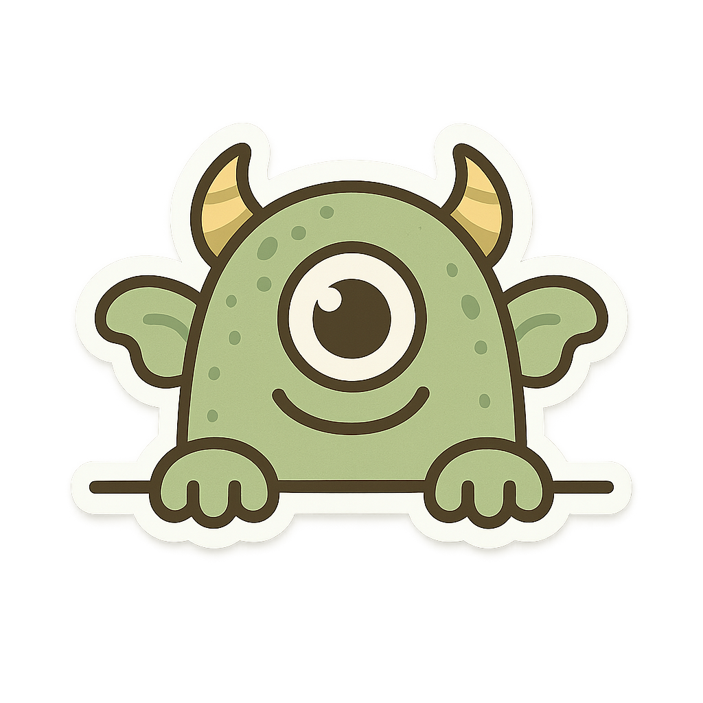 Cute-Monster Kiss-Cut Stickers