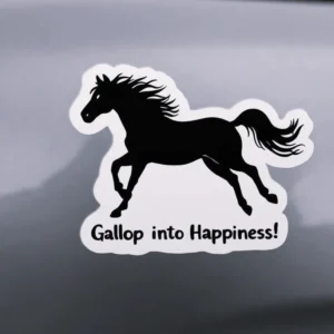 Gallop into Happiness Vinyl Sticker