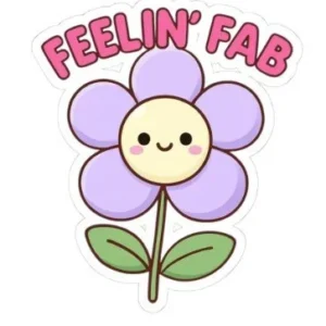 Stickers, Cute Flower Feels Fab